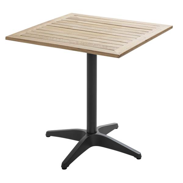 Bistrotisch mit 4 Stühle Time square Braun - Massivholz - 70 x 70 x 70 cm