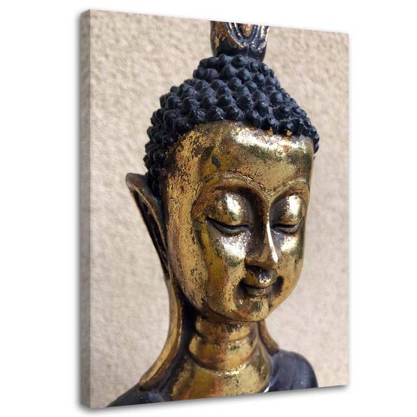 Wandbild buddha-kopf 80 x 120 cm