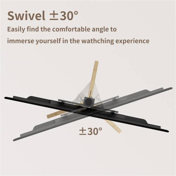 Support TV Aetheris Noir - Bois manufacturé - Métal - 90 x 130 x 90 cm