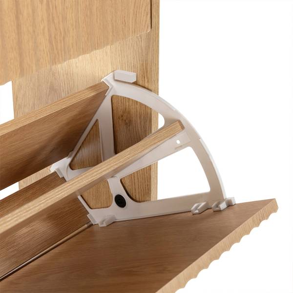 Schuhregal Lluvia Braun - Holzwerkstoff - 66 x 150 x 24 cm