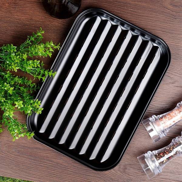 Grillplatte 489317 Schwarz - Metall - 24 x 2 x 35 cm