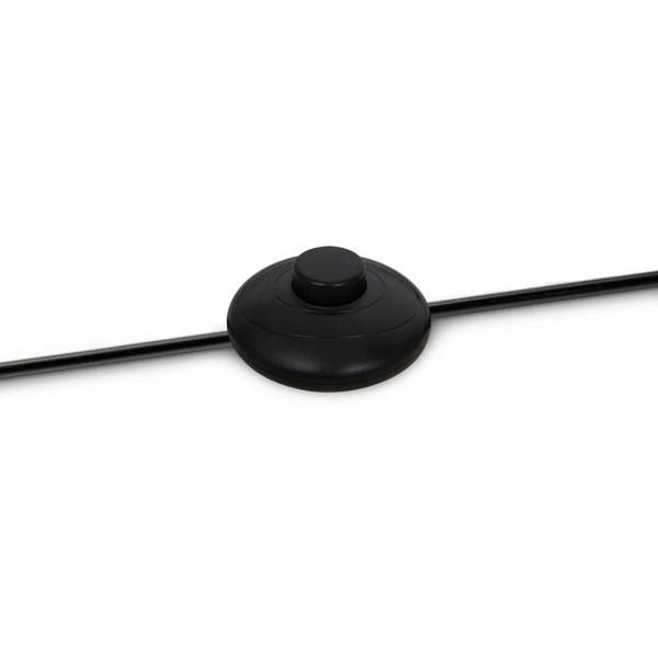 Stehlampe NICK Schwarz - Weiß - Stahl - Klarglas - 30 x 139 x 30 cm