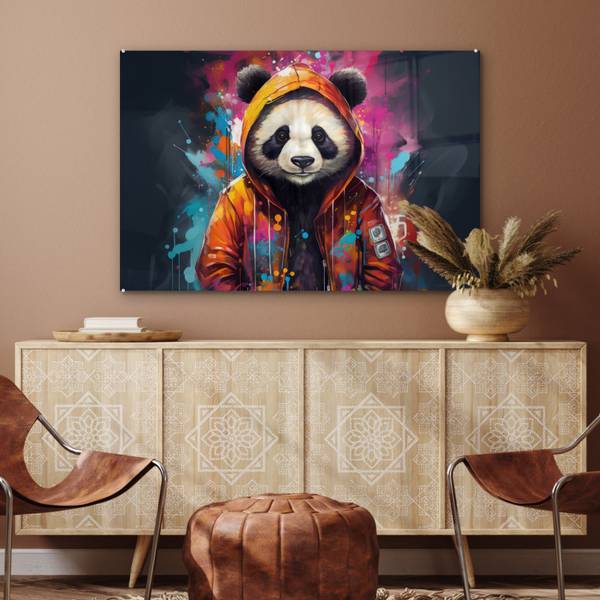 ACRYLGLASBILD Panda 90 x 60 cm
