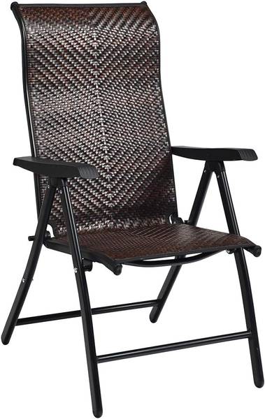 Klappstuhl TI86585-3 Braun - Rattan - 58 x 112 x 69 cm