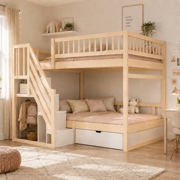 Etagenbett  Eos Ⅳ Holz - 145 x 174 x 205 cm