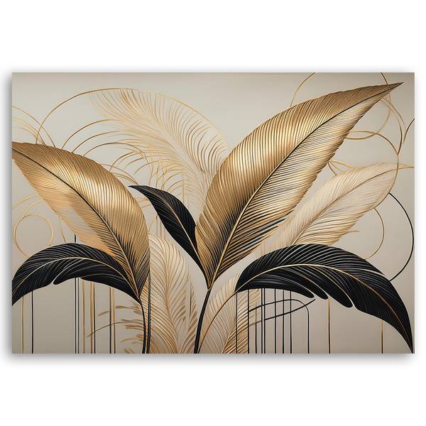 Wandbild blätter boho botanik 100 x 70 cm