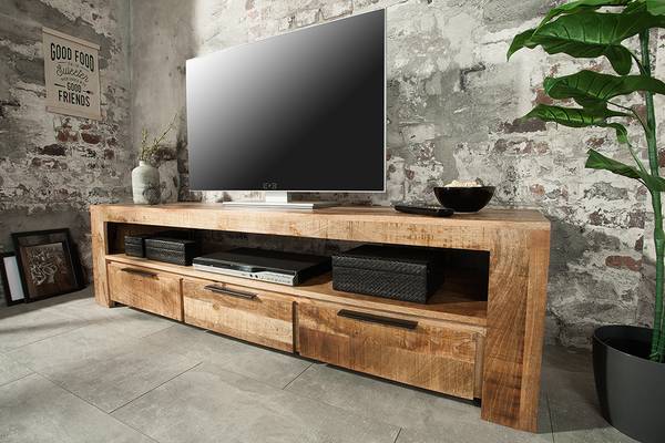 TV-Board IRON CRAFT Braun - Mango - 170 x 45 x 45 cm