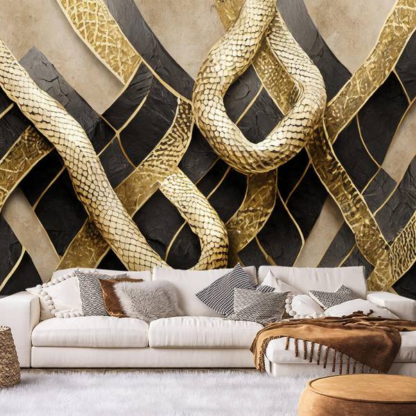 Fototapete Textur Glamour Schlangenhaut 150 x 105 cm