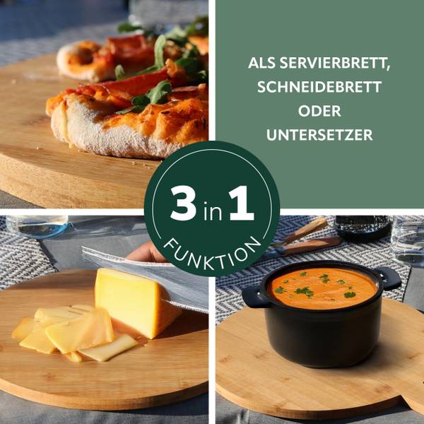 Servierbrett 40781 Braun - Bambus - 33 x 45 x 2 cm