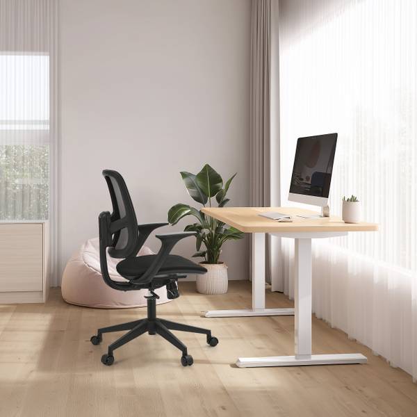 Bürostuhl Malio Schwarz - Polyester - 68 x 114 x 63 cm