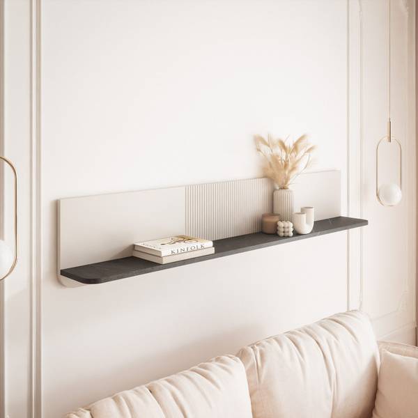 Wandregal NAVANI 150 Beige - Steingrau