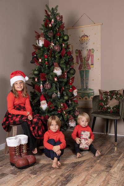 Kersthanger Kerstman CH65267 rood - kunststof - 9 x 28 x 10 cm