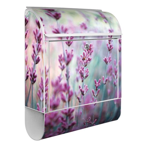 Briefkasten Stahl Lavendel 2 Weiß - Stahl - 38 x 46 x 13 cm