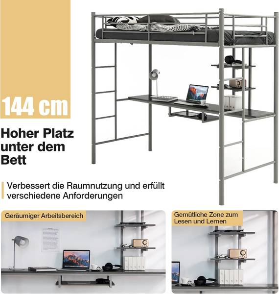 Hochbett HU10237 Silber