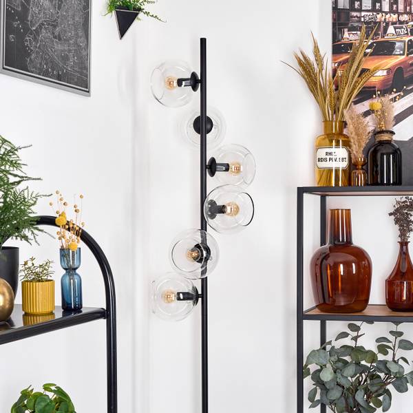 Stehlampe Cesaro Aluminium - Klarglas - 17 x 160 x 83 cm