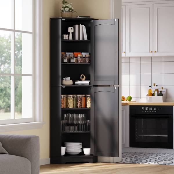 Küchenschrank ECKBAHEI241 Ⅵ Schwarz - Holzwerkstoff - 42 x 166 x 42 cm