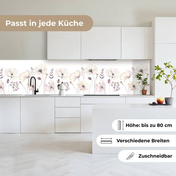 KÜCHENRÜCKWAND Blumen 350 x 60 cm