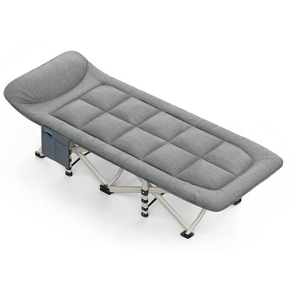 Campingbett C691 Grau - Metall - Kunststoff - Textil - 68 x 40 x 190 cm