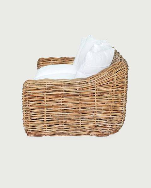 Canapé & fauteuil de jardin Phuket Marron - Bois massif - 230 x 85 x 230 cm