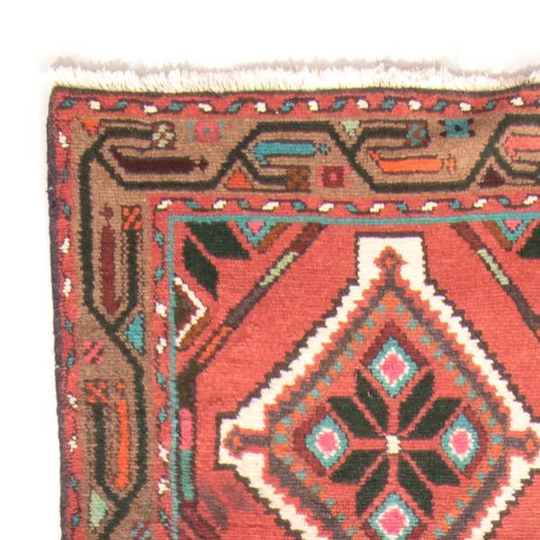 Handgeknüpft Kurzflorteppiche Rot - Wolle - 78 x 1 x 307 cm