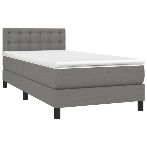 Boxspringbett 3017265-25 Dunkelgrau - Tiefe: 203 cm