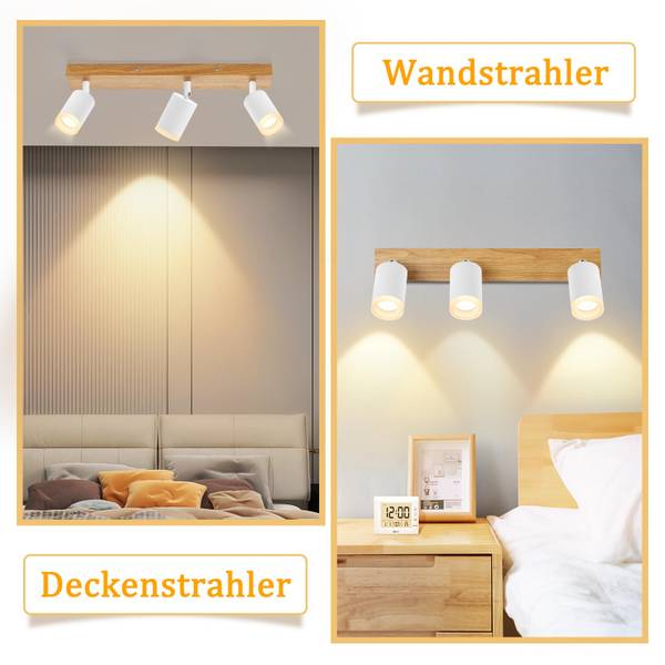 Deckenstrahler AQLEW Braun - Weiß - Tiefe: 41 cm