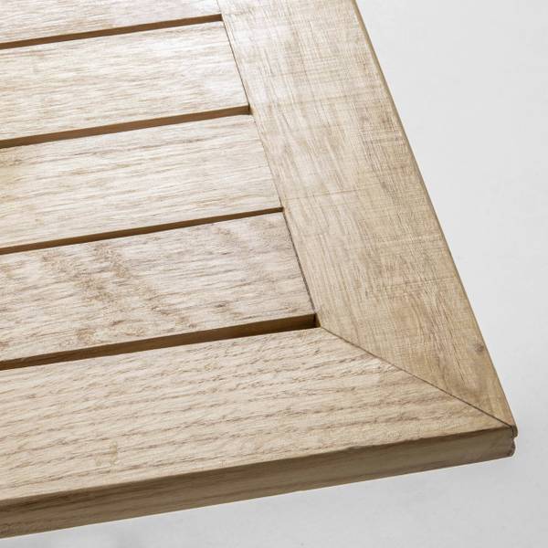 Gartentisch und 2 Sessel Time Square Braun - Massivholz - 70 x 70 x 70 cm