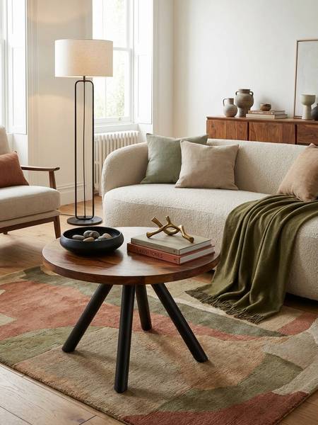 Couchtisch LERICI mit Konusbeinen Braun - Sheesham - 60 x 35 x 60 cm