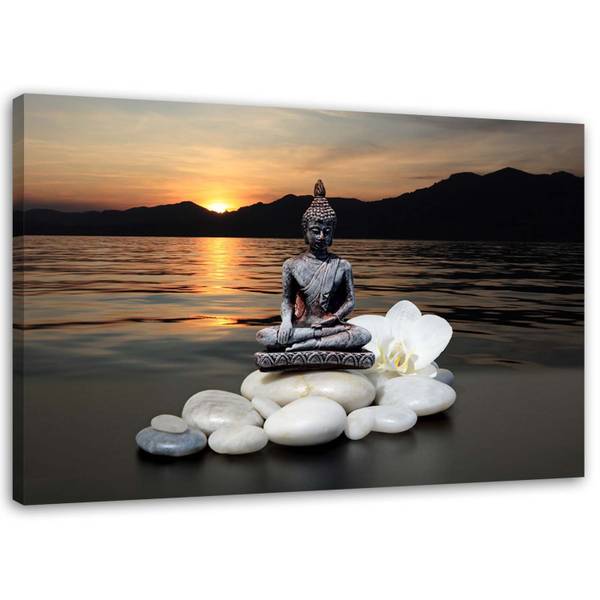 Wandbild buddha sonnenuntergang 60 x 40 cm