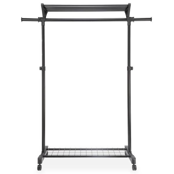 Garderobenwagen VIDA Schwarz - Edelstahl - 136 x 172 x 43 cm