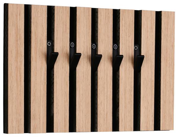 Schlüsselboard GRACE Schwarz - Holzwerkstoff - Textil - 31 x 20 x 2 cm