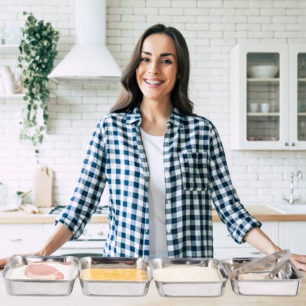 Ensemble de moules à panner acier inox Lot de 4