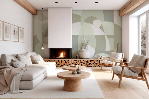 Panorama-Tapete Teibi Grün