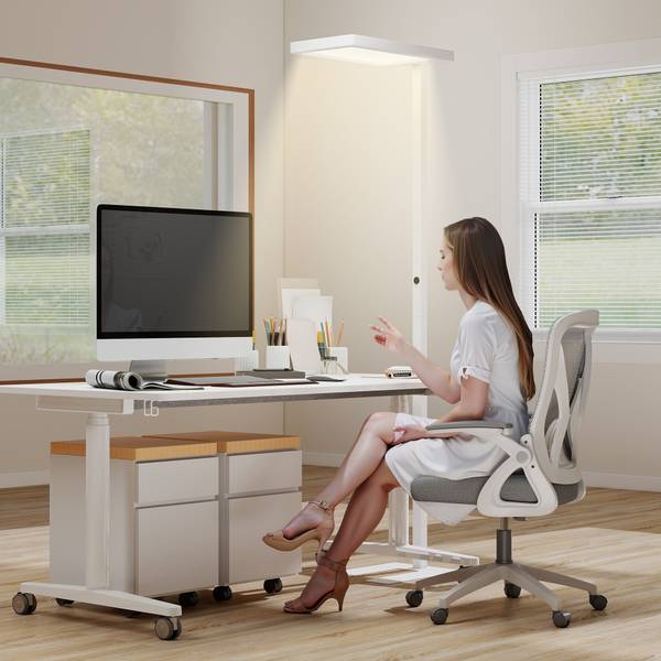 Stehlampe B31-589V90WT Weiß - Metall - 32 x 196 x 60 cm