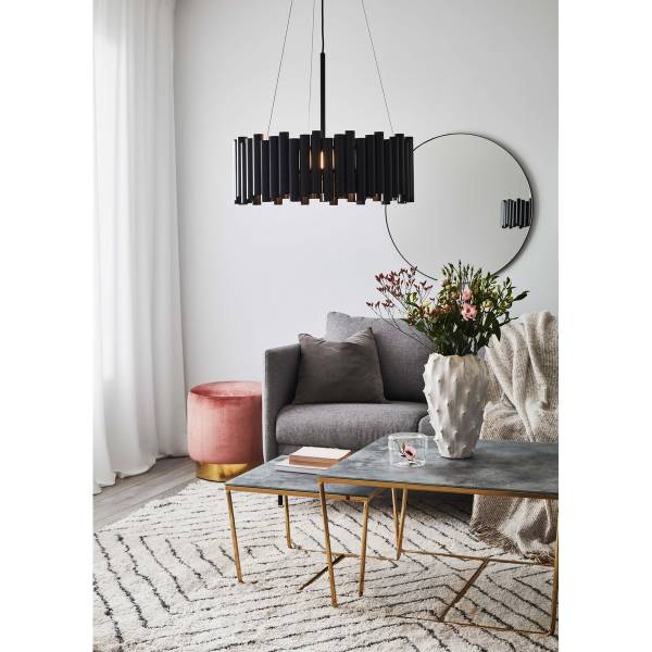 Level Pendentif Noir - Métal - 53 x 20 x 53 cm