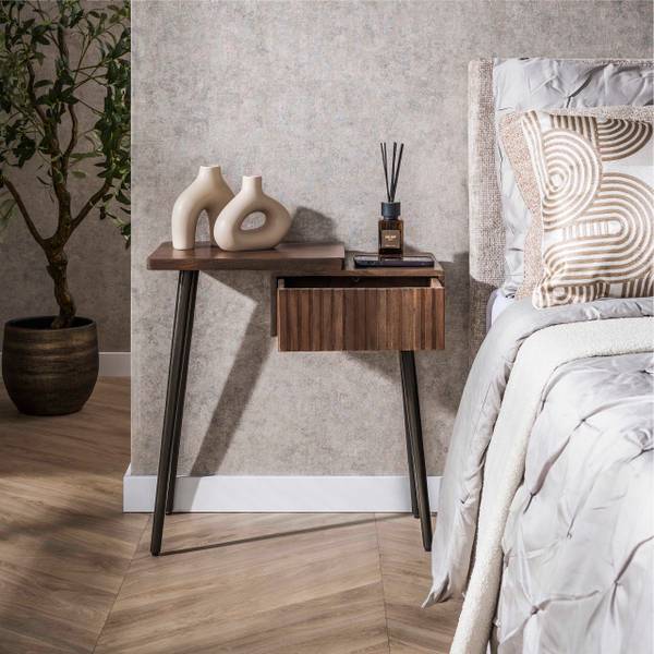 Nachttisch CARVE Braun - Holzwerkstoff - 60 x 61 x 30 cm