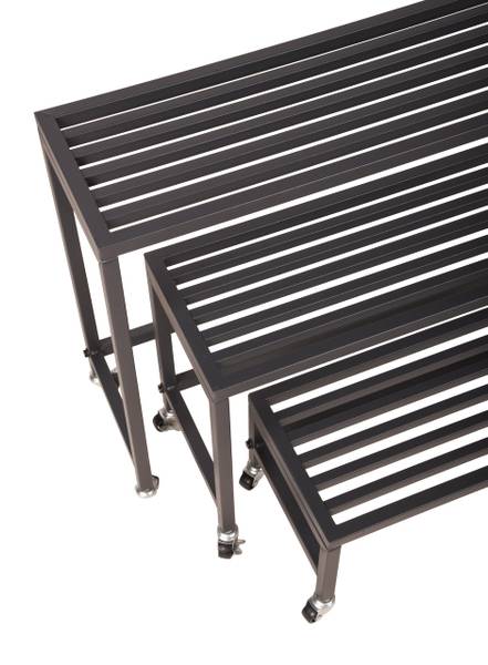 Pflanzbank JAKOB (3er-Set) Schwarz - Metall - 20 x 45 x 70 cm