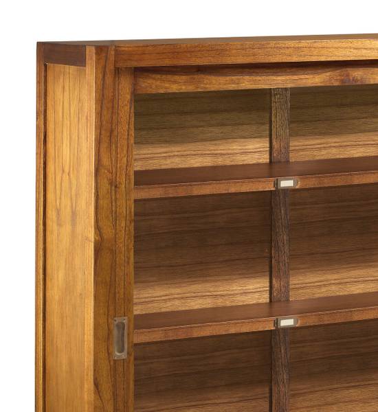 Standvitrine Star VI Braun - Holz teilmassiv - 180 x 125 x 40 cm