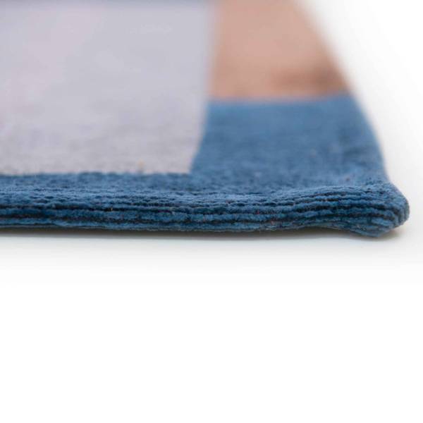 Teppich Module, Drinnen/Draußen waschbar Blau - Textil - 80 x 1 x 250 cm