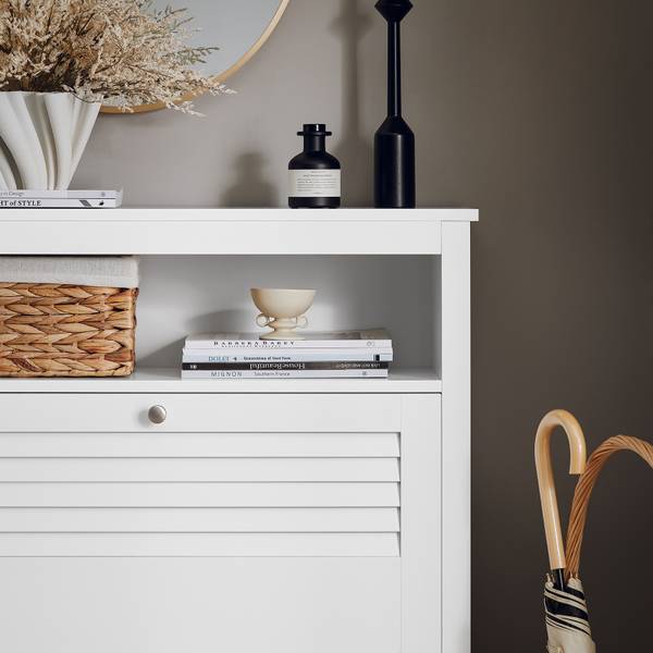 Schuhschrank FSR152-W Weiß - Holzwerkstoff - 80 x 108 x 25 cm