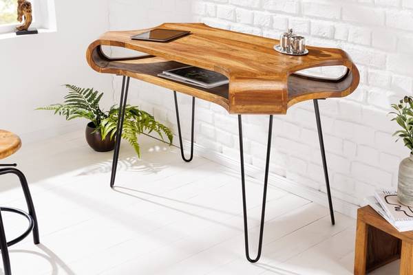 Schreibtisch ORGANIC LIVING Braun - Sheesham - 120 x 79 x 70 cm
