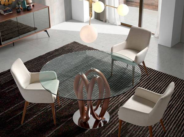 Esstisch 1021 Braun - Walnuss - 120 x 75 x 120 cm