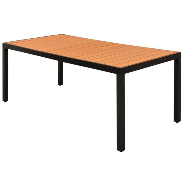 Gartentisch 294309 Braun - Aluminium - 185 x 74 x 185 cm