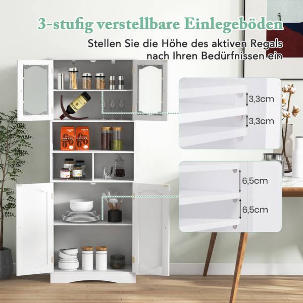 Badezimmerschrank VH33972ITDE Weiß - Holzwerkstoff - 30 x 149 x 60 cm