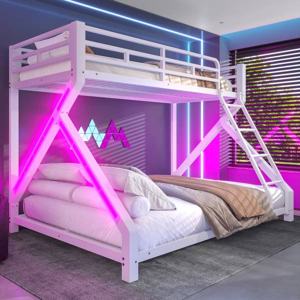 Kinder-Stockbett K-1503 Weiß - Metall - 147 x 146 x 204 cm