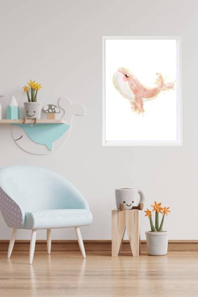 Kinderbild Wal Pink
