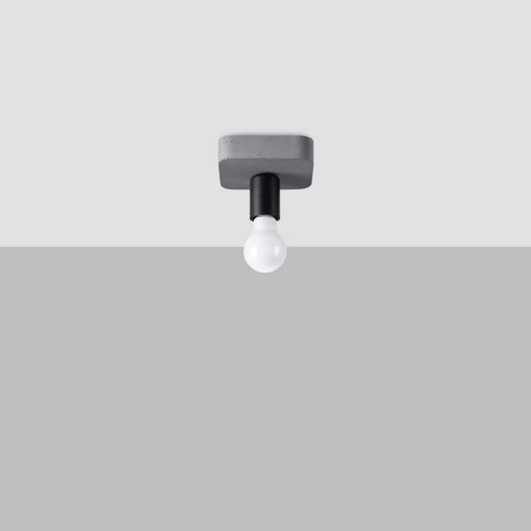 Deckenlampen Tavo Grau - Beton - 14 x 10 x 14 cm