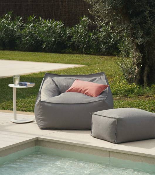 Sitzsack Der Sunnyboy 4tlg. Grau - Textil - 80 x 60 x 83 cm