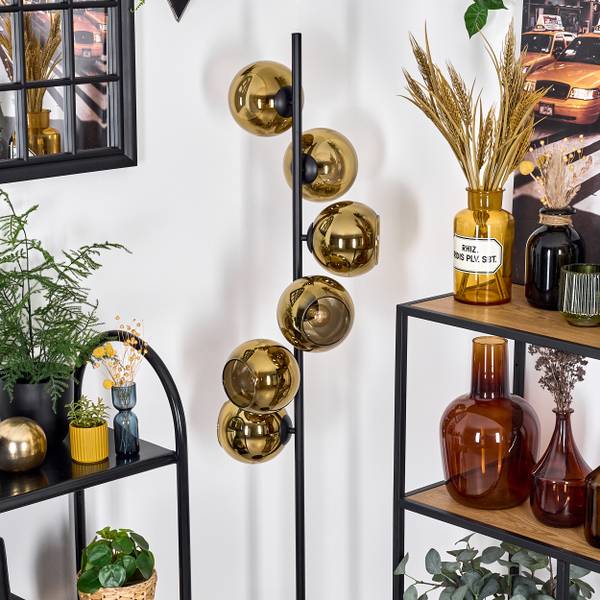 Stehlampe Cesaro Gold - Metall - 32 x 160 x 83 cm