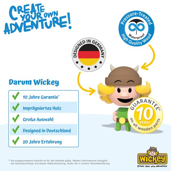 WICKEY Spielturm FreeFlyer Anthrazit - Orange